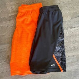 2 pair athletic shorts Youth Large 12-14. Champion C9